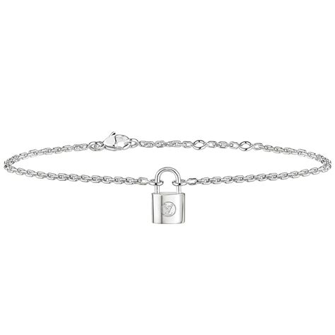 louis vuitton silver lockit bracelet.